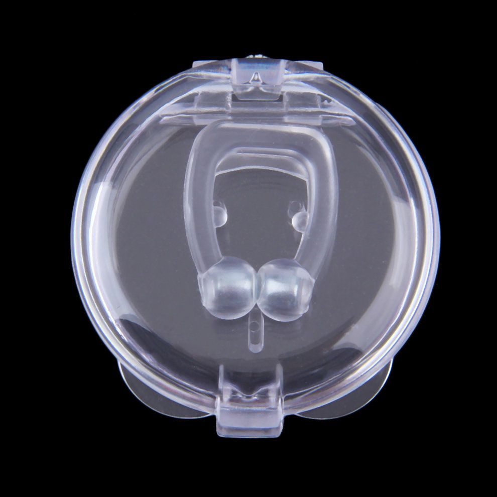 MT Stop Snoring Anti Snore Nose Clip Apnea Guard Care Tray Sleeping Aid-Transparent