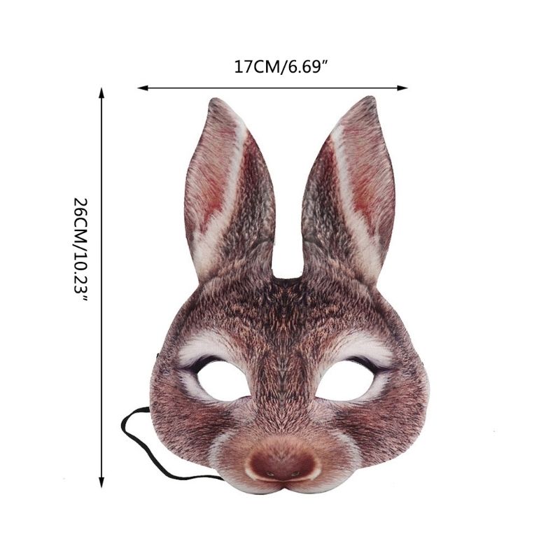 Halloween Easter Masquerade Half Face Bunny Mask