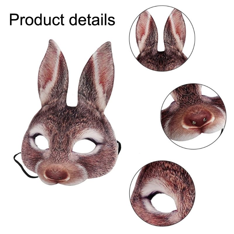 Halloween Easter Masquerade Half Face Bunny Mask