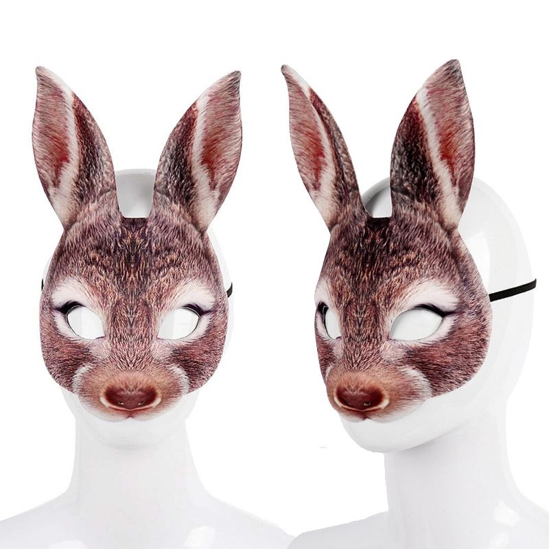 Halloween Easter Masquerade Half Face Bunny Mask