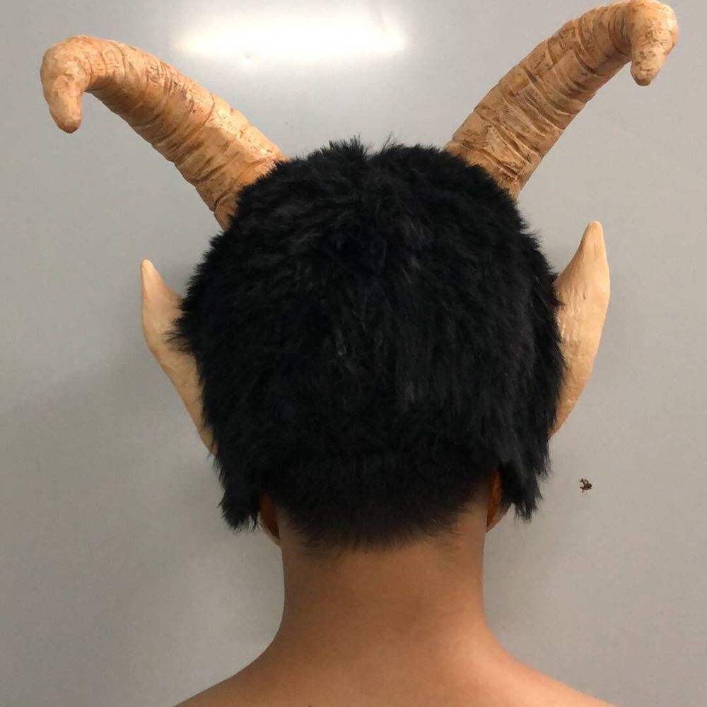 Lucifer Horn Masque Latex Masks Halloween Costume Scary