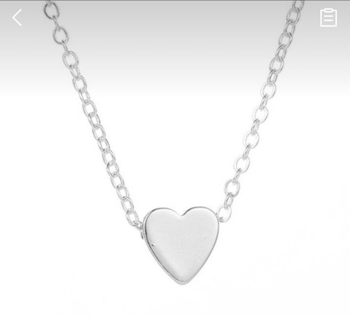Cute Necklace With Love Pendant-Silver