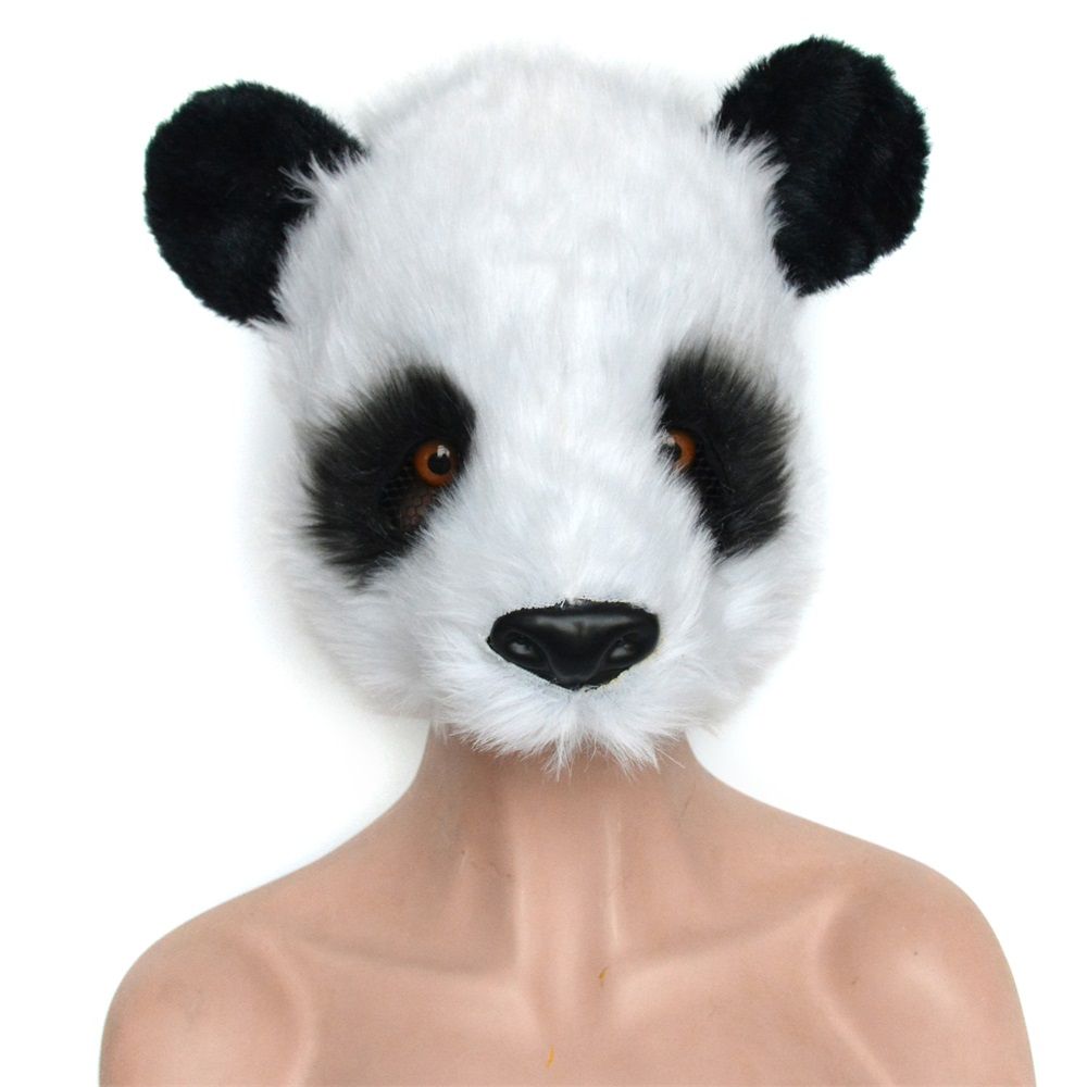 Half-face Animal Mask  Dalmatian Panda