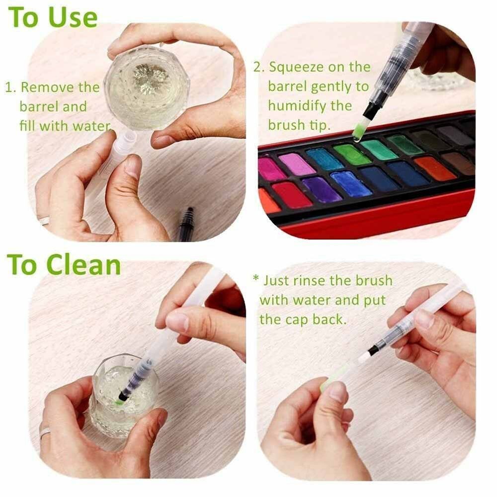 6pcs/set Paint Brush Water Color Brush Pencil Soft Brush