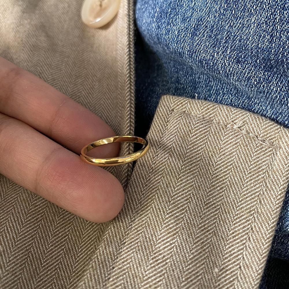 Three -piece suit 2mm 4mm 6mm Stainless Steel 18K Gold Plated Silver Color Knuckle rings