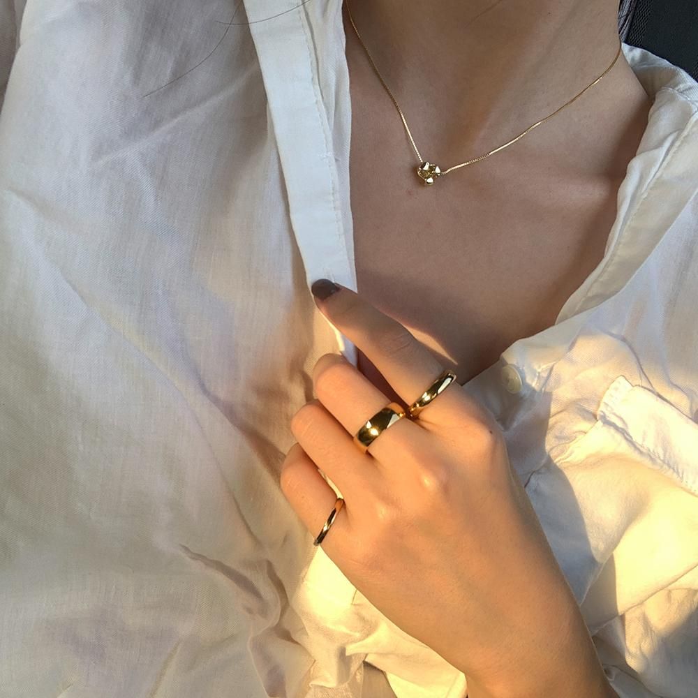 Three -piece suit 2mm 4mm 6mm Stainless Steel 18K Gold Plated Silver Color Knuckle rings