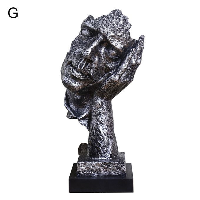 Resin Silence Is Gold Sculpture Statuette Figurine Craft-