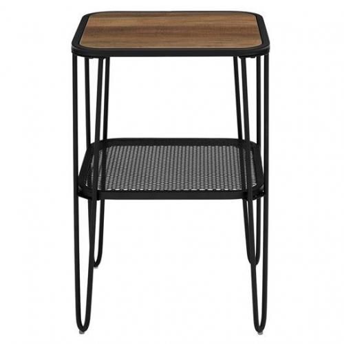 Edison Hairpin Metal Frame Square Modern Side Table