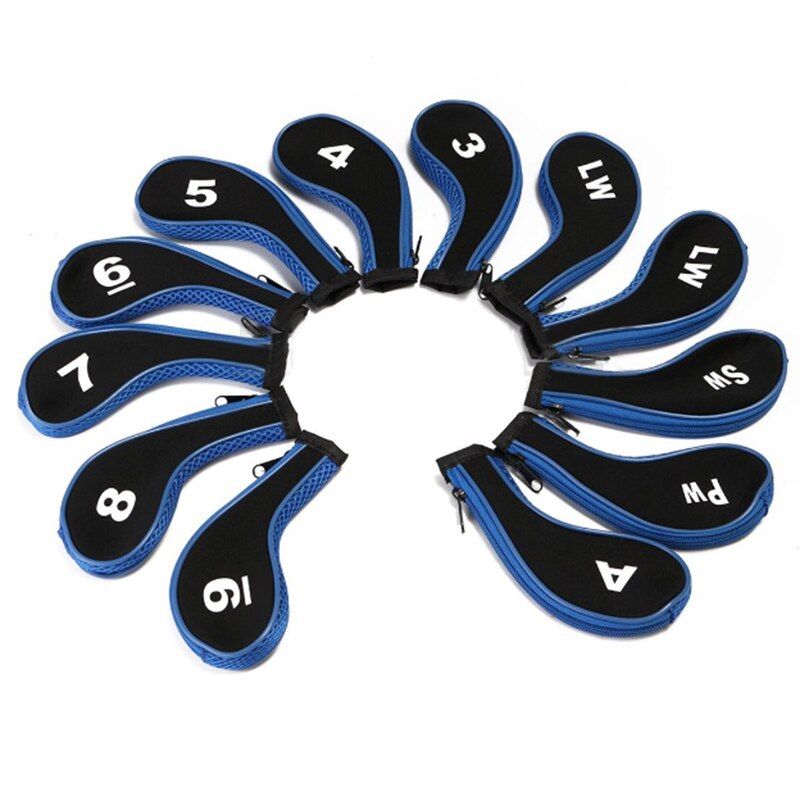 High Quality 12pcs Rubber Neoprene Golf Club Head Cover Set
