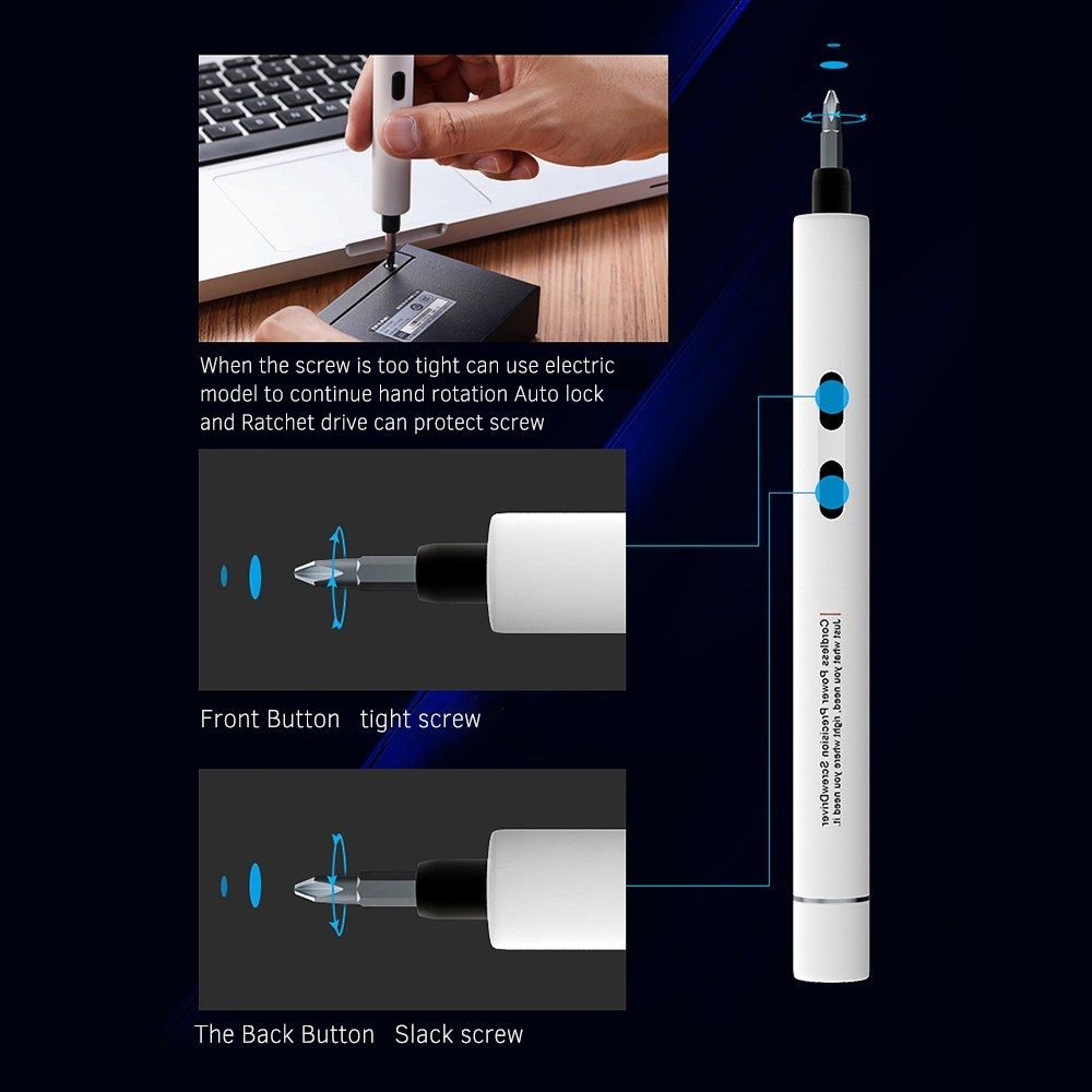 Electric Power Screwdriver Portable Cordless Magnetic Screw