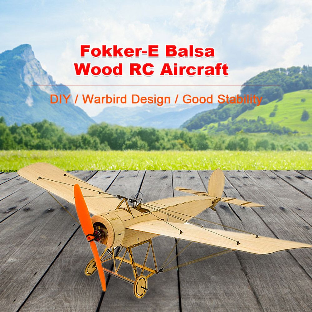 DW Hobby K0801 Mini Fokker-E Balsa Wood 420mm Wingspan