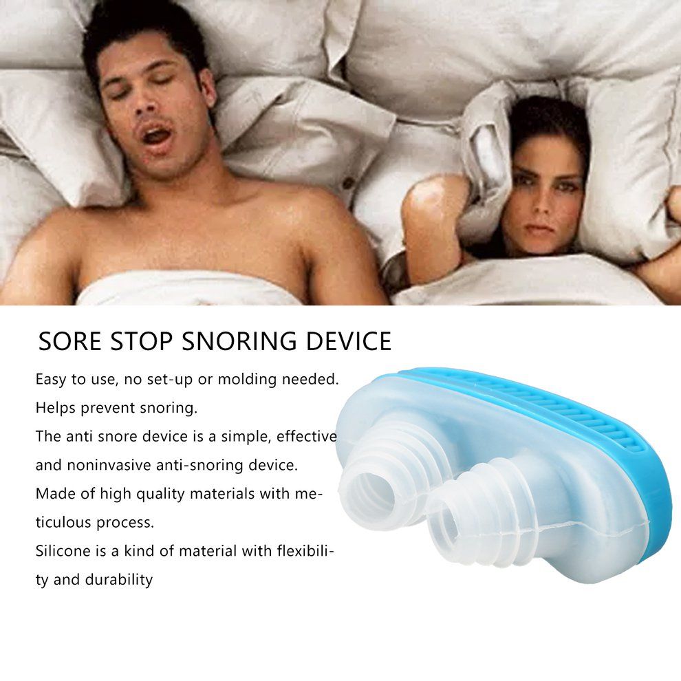 MT Anti Snore Silicone Nasal Dilators Stop Snoring Nose Clip Stopper Anti Snoring-Blue