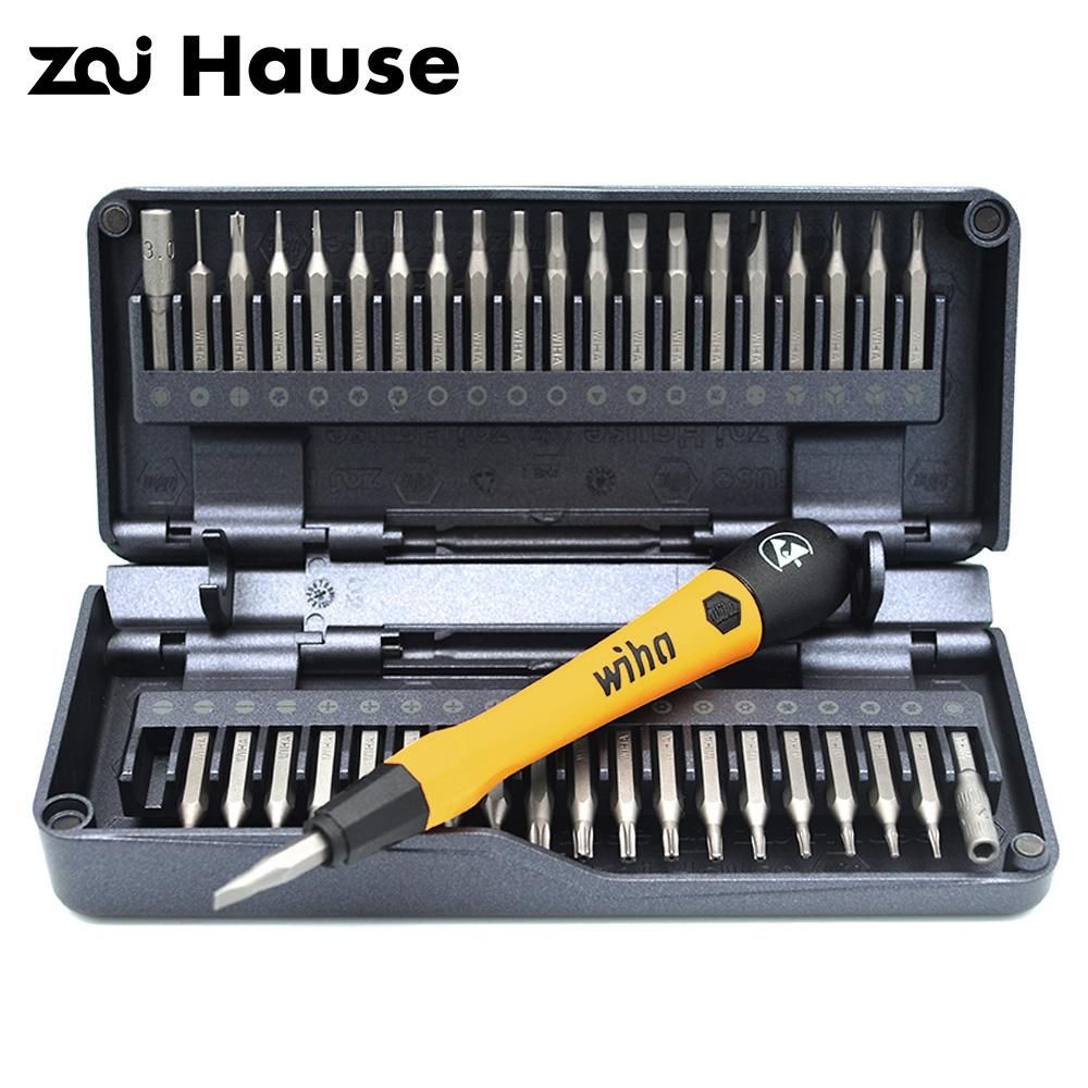 zai Hause Precision Screwdriver Kit 41 in 1 with 40 Bits Screwdriver Bit Set Nut Driver Magnetic Screwdriver Set with Extension Rod for Mobile Phone Smartphone Game Console Tablet Z6901C4
