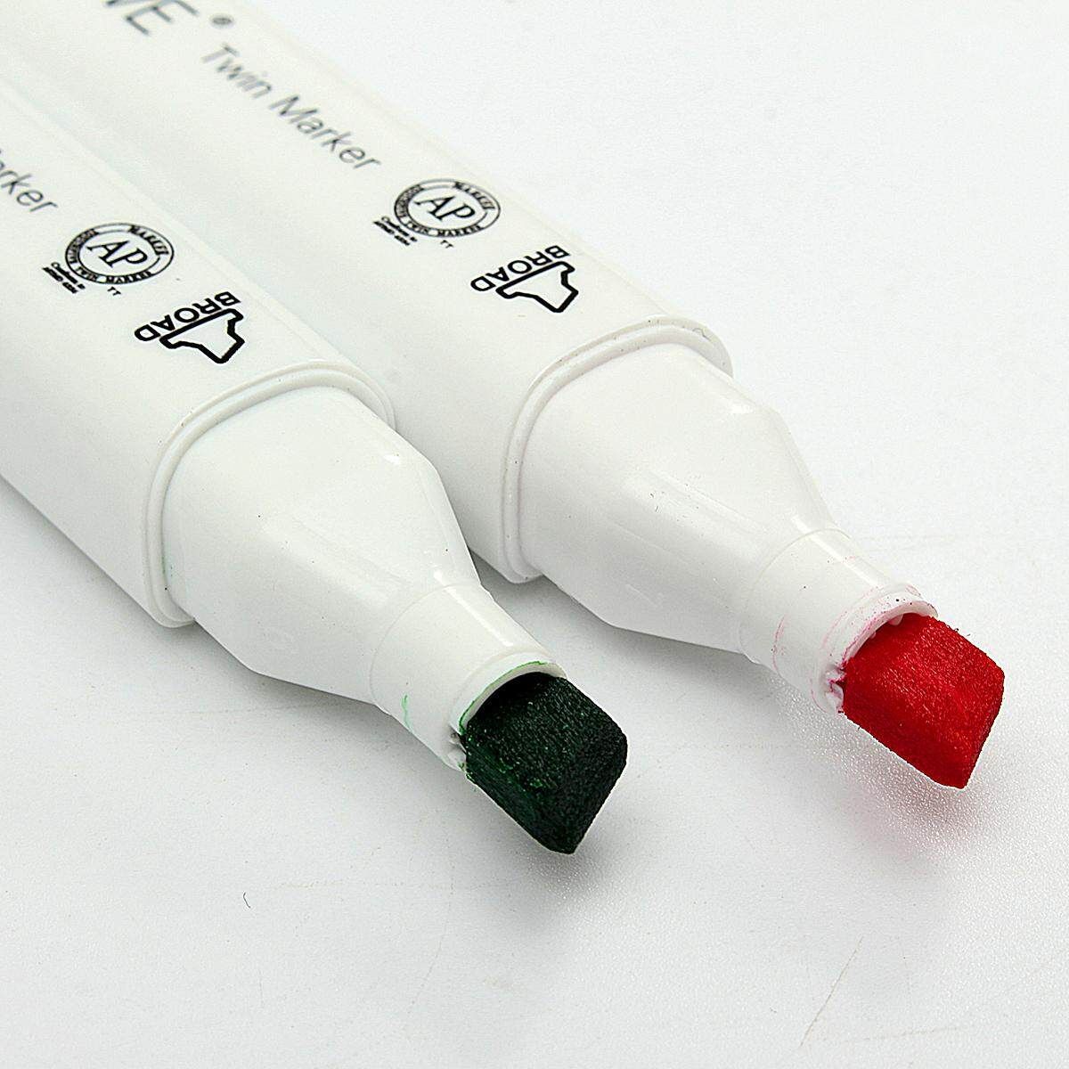 60 SET Touchfive Alcohol Graphic Art Twin Tip Pen Marker Broad Fine Point White  Landscape 60 Color