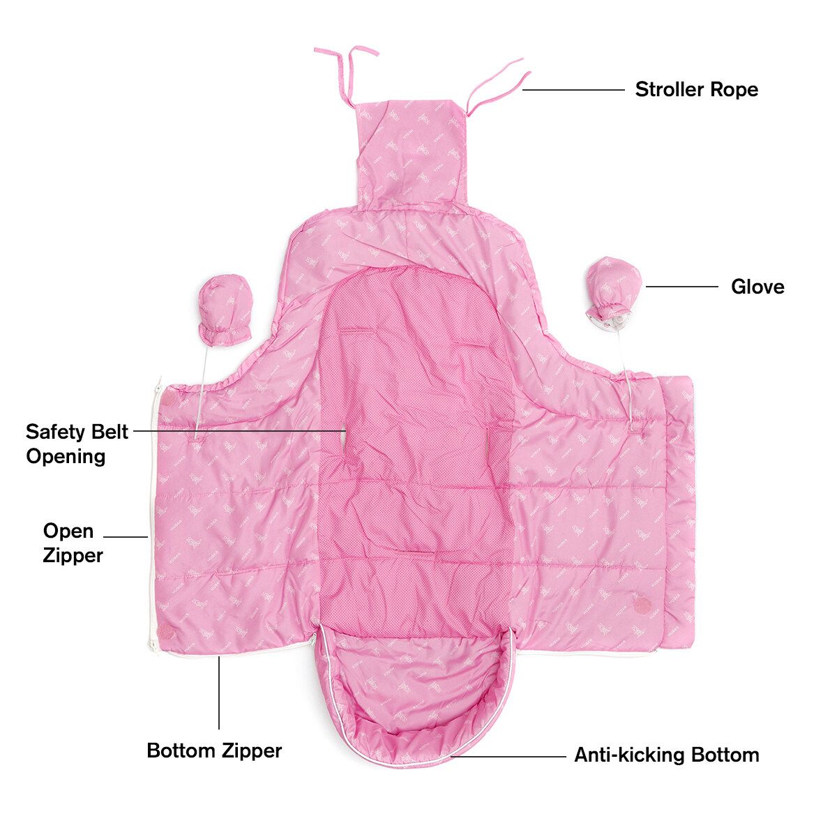 Baby Gear Sleep Bed Universal Baby Toddler Footmuff Cosy Toes Apron Liner Red 90x45cm