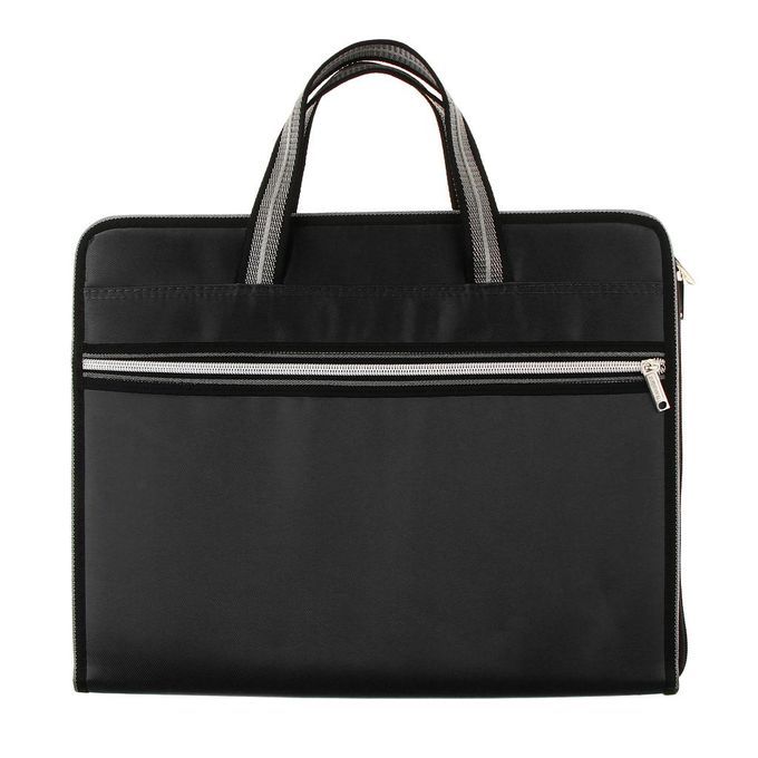 Portable Expanding File Holder Bag Organizer Bag A4 Size 13 Black