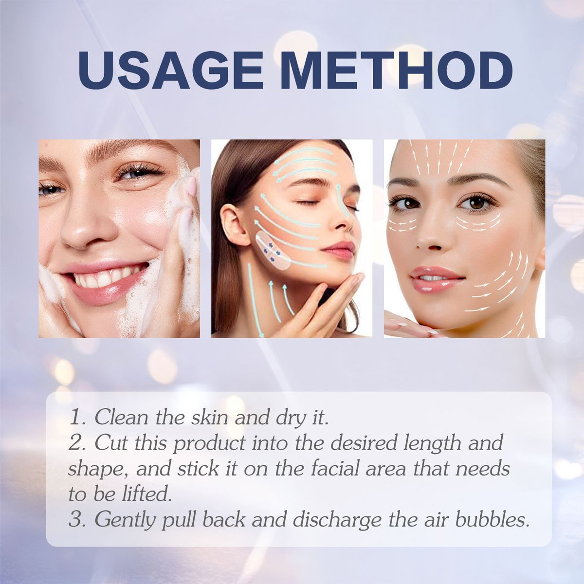 60Pcs Invisible Face Lift Patch Instant Tighten Skin Firming
