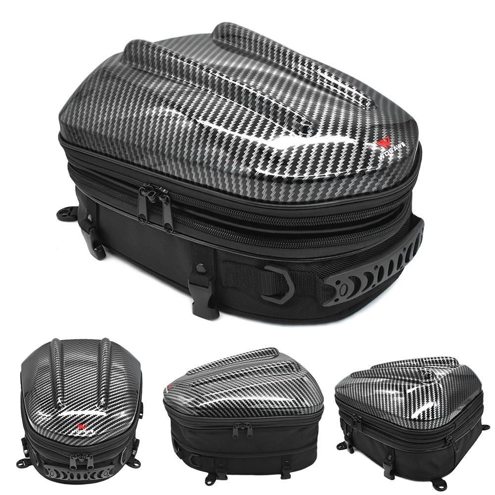 Waterproof Motorcycle Seat Tail Bag Multifunctional Expandable Motorcycle Luggage Bag Motorbike Helmet Bag Backpack Handbag