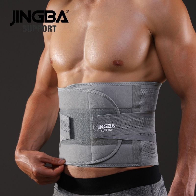 Women Fitness Corset Slimming Sweat Belt Waist Trainer Men Back Support Waist Protection-Gray