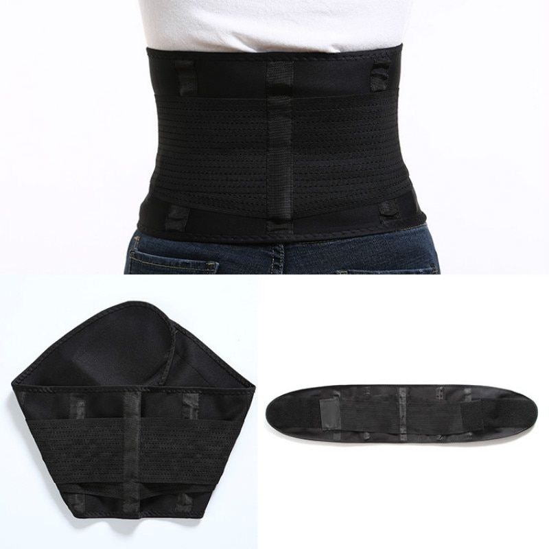 Women And Men Adjustable Elstiac Waist Support Belt Neoprene Faja Lumbar Back Sweat Belt Fitness Belt Waist Trainer Heuptas-Black
