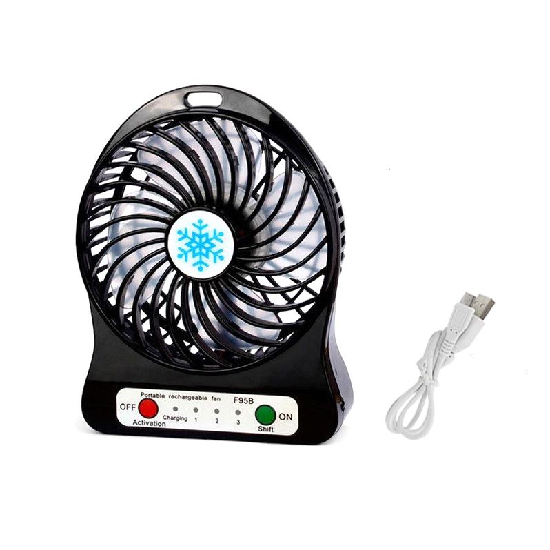 Portable Fan Speed Mini Summer 3 Light Office USB Cooler LED Air Rechargeable Fans Fan 1PC Cooler Adjustable With Desk