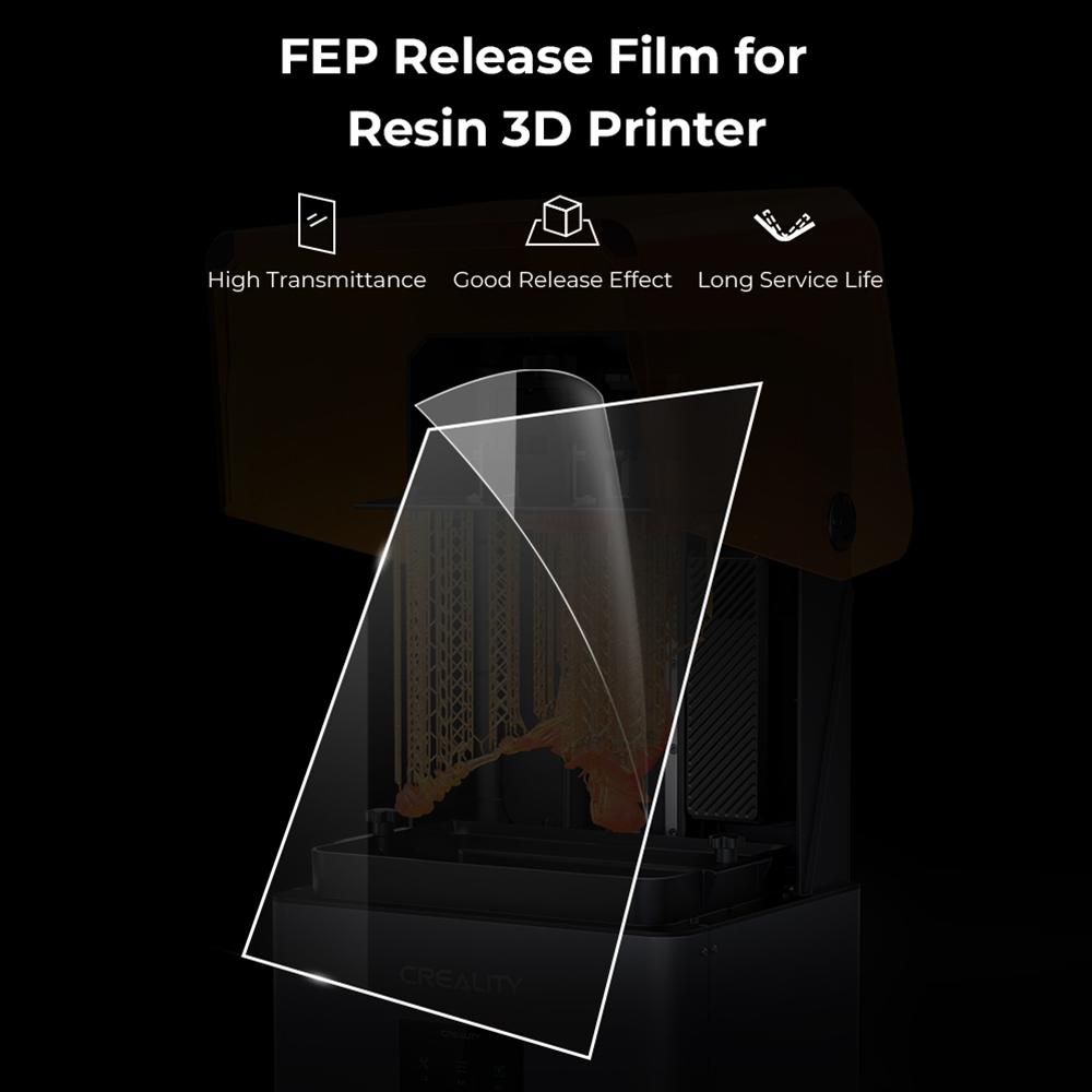 Creality FEP Release Film 5PCS 286x198x0.15mm for HALOT-MAGE PRO/HALOT-MAGE LCD Resin 3D Printer and Other 10-inch Products High Transmittance and Good Release Effect