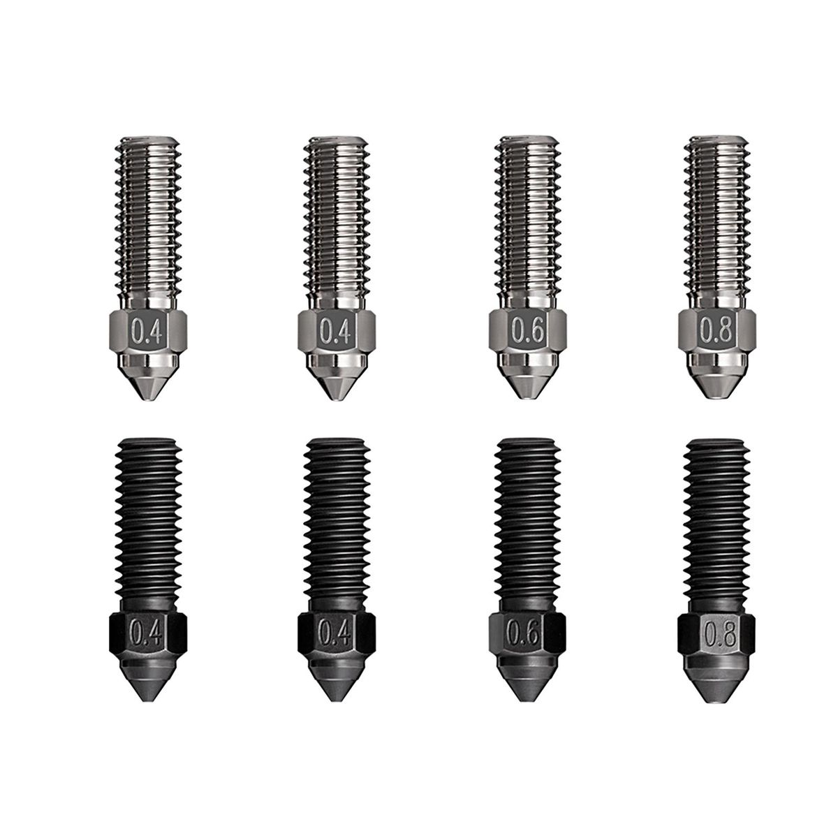 CREALITY New Copper Alloy and Hardened Steel Nozzle K1 Nozzle Kit Supporting High-speed Printing Speed of 600mm/s for K1 / K1 Max / CR-M4 3D Printer Parts Suitable for most of Filaments PLA / ABS / PETG / TPE / TPU / PC / PEE