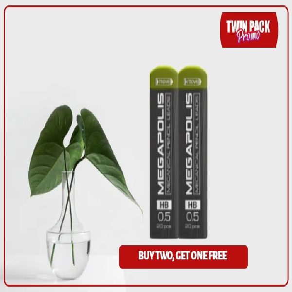 (2 CONTAINERS) MECHANICAL PENCIL LEAD 0.5MM