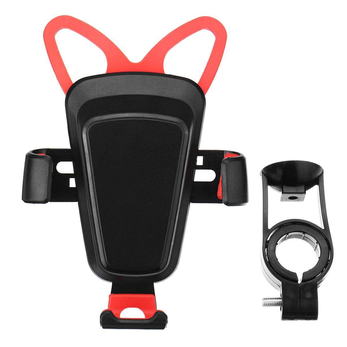 Universal Motorcycle Handlebar Phone Holder USB Charger Gravity Holder Stable Black/Green/Red/Blue Red (red)