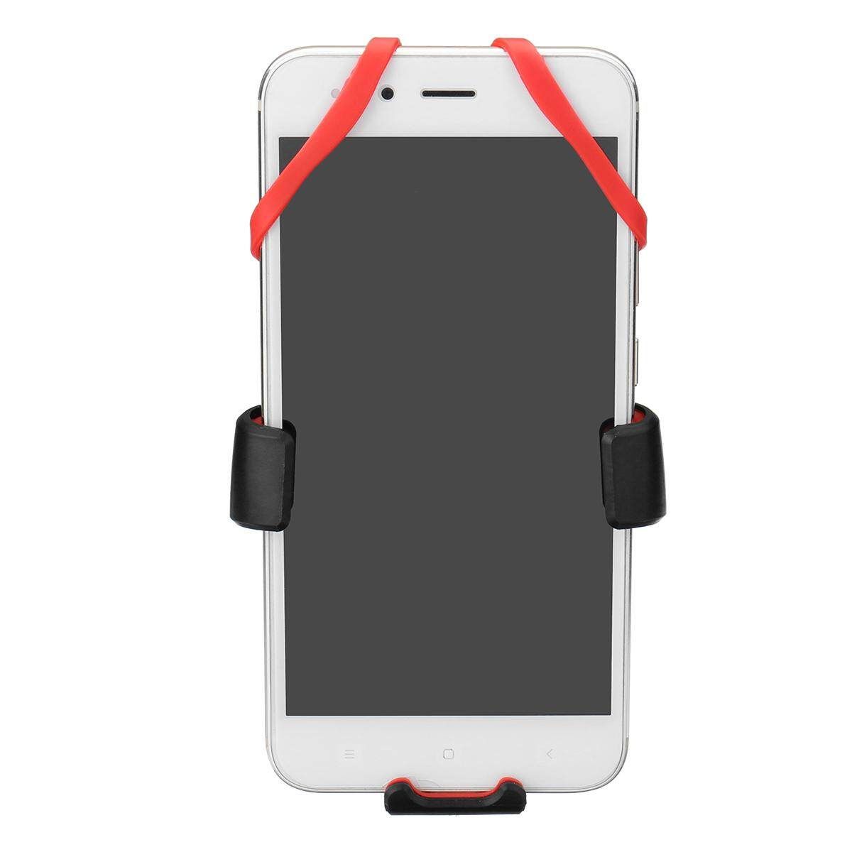 Universal Motorcycle Handlebar Phone Holder USB Charger Gravity Holder Stable Black/Green/Red/Blue Red (red)