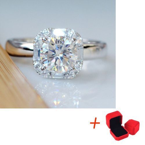 Diamond Party Wedding Engagement Ring  Sliver