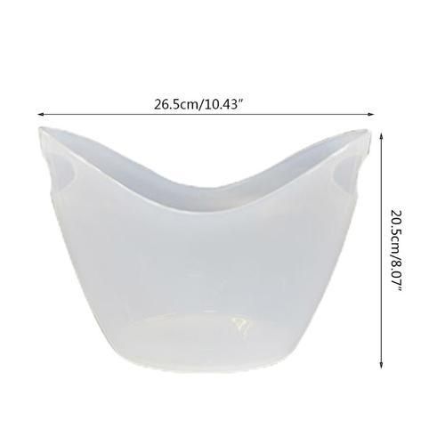 Transparent 4L Plastic Ice Bucket Bar Ingot Shape Wine Trough Water Entertainment Stand Wine Holder Glass Wine Bottle