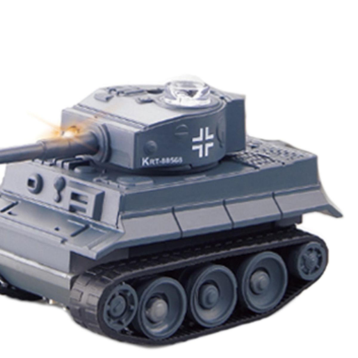 1pc Mini RC Tank Toy Remote Control Tank  Birthday Gift Gray