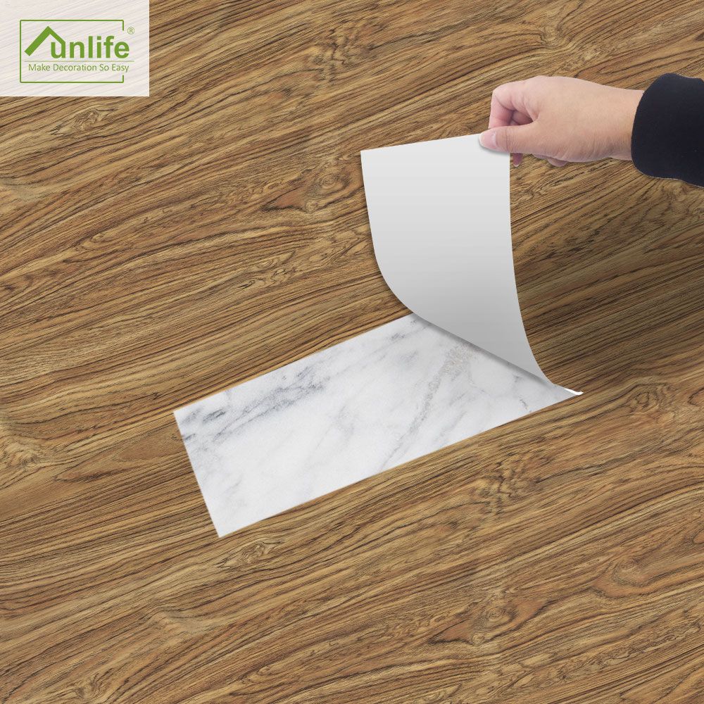 Silver Sticker Wood Floor Funlife®20x300cm Sand PVC