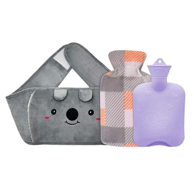 Hot Water Bag With Waist Cover For Cramps Relief Purple