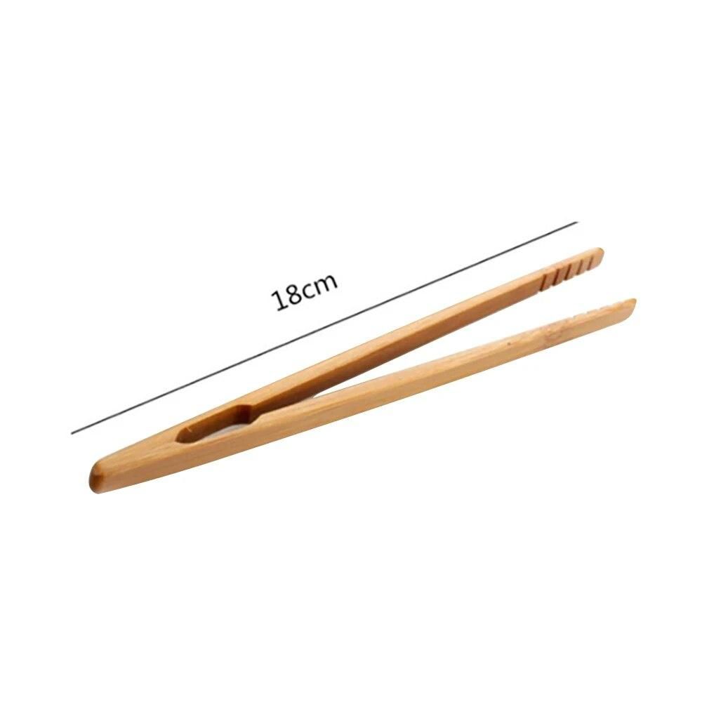2Pcs Bamboo Toast Tongs Wooden Toaster Bagel Bacon Sugar Ice Tea Tongs Bamboo Tea Clip Environmental Protection Straight Clip