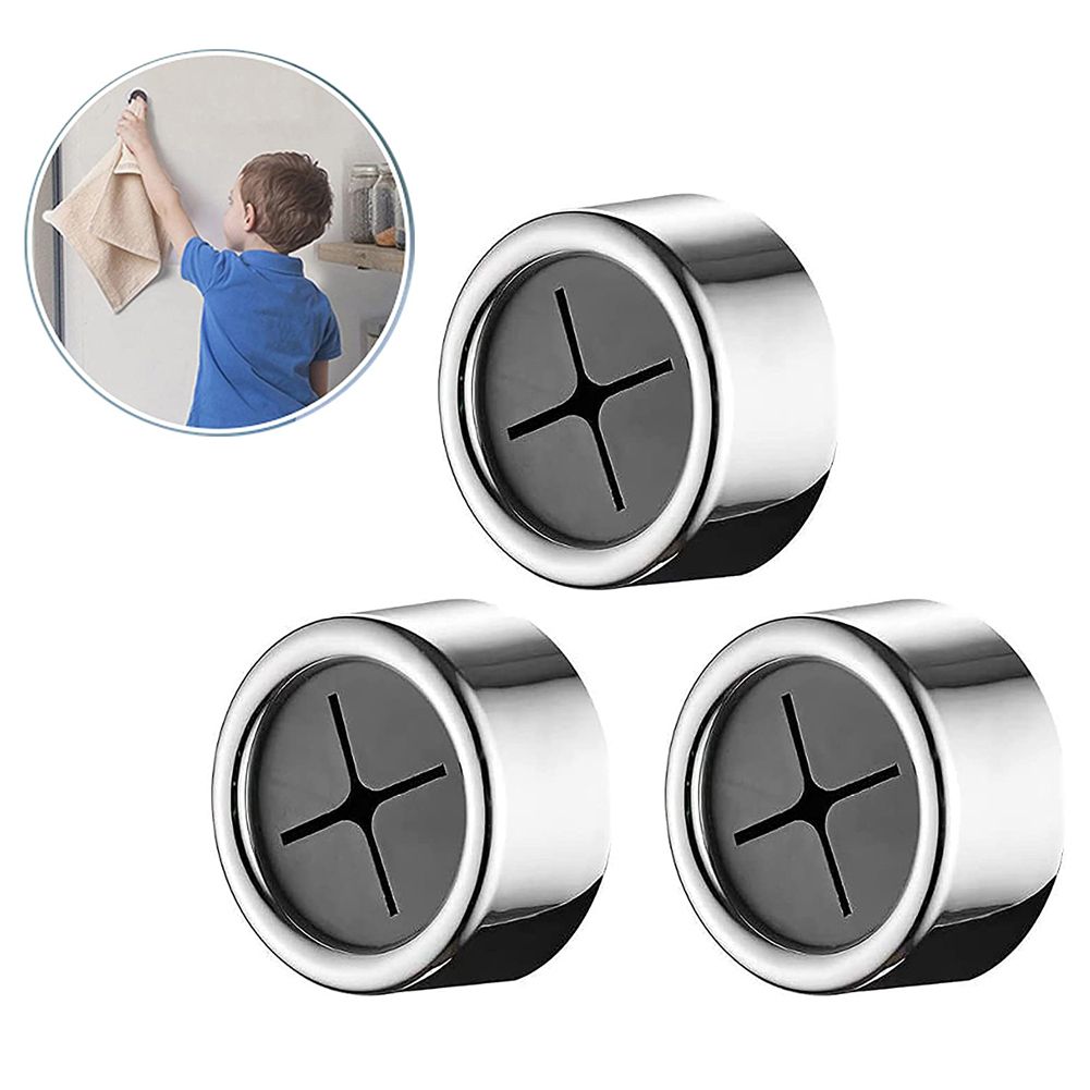 3PCS Towel Holder Round Towel Hook Self Adhesive Easy