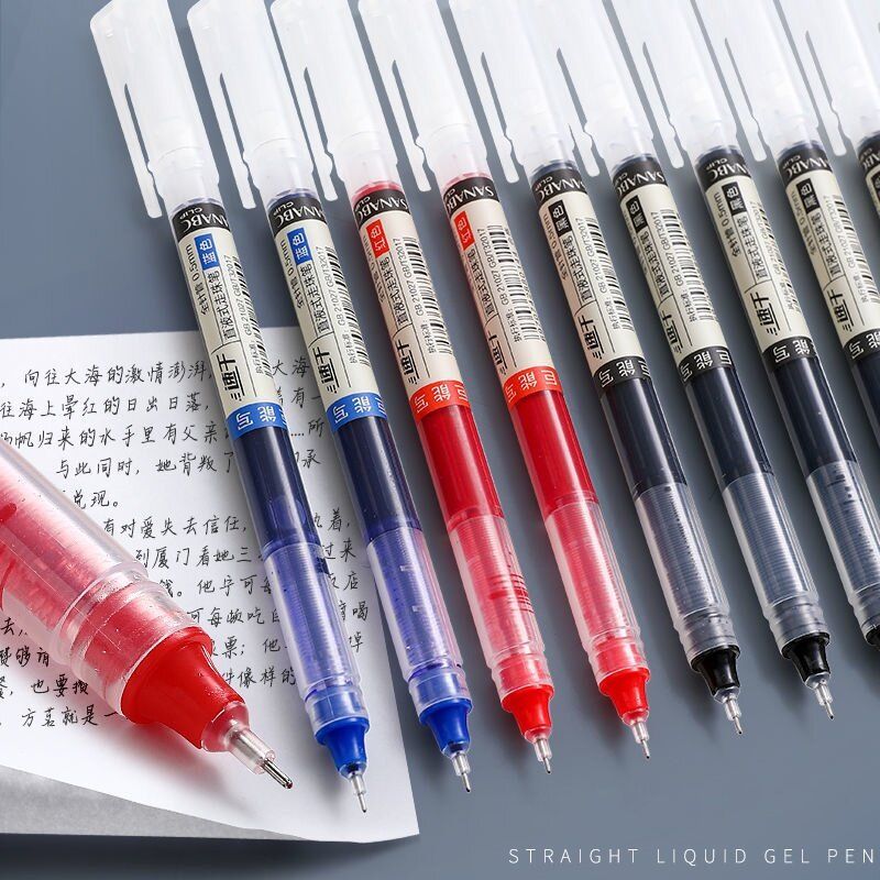 20pcs Quick-drying 0.5 Mm Black Blue Red Ink Writing Pens