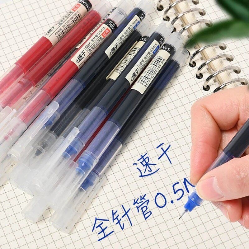 20pcs Quick-drying 0.5 Mm Black Blue Red Ink Writing Pens