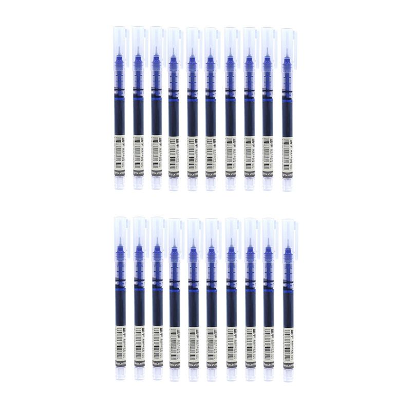 20pcs Quick-drying 0.5 Mm Black Blue Red Ink Writing Pens