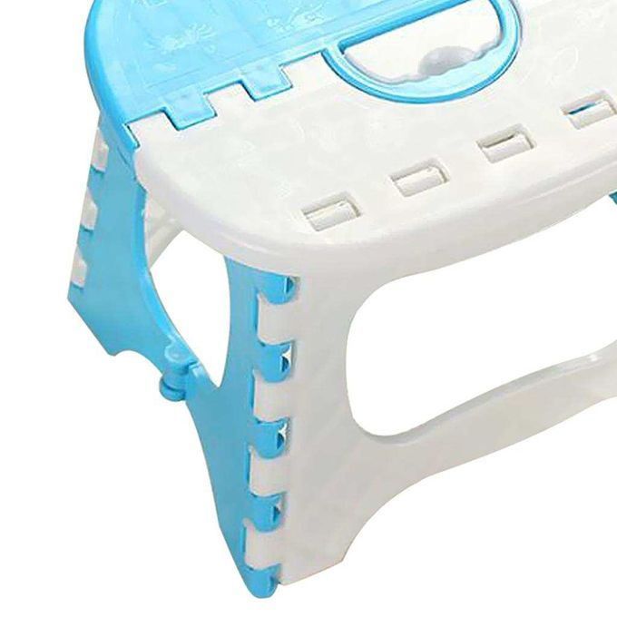 Plastic Collapsible Step Stool Kitchen  Camping Blue