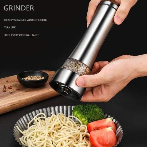 2 Pcs Stainless Steel Manual Salt And Pepper