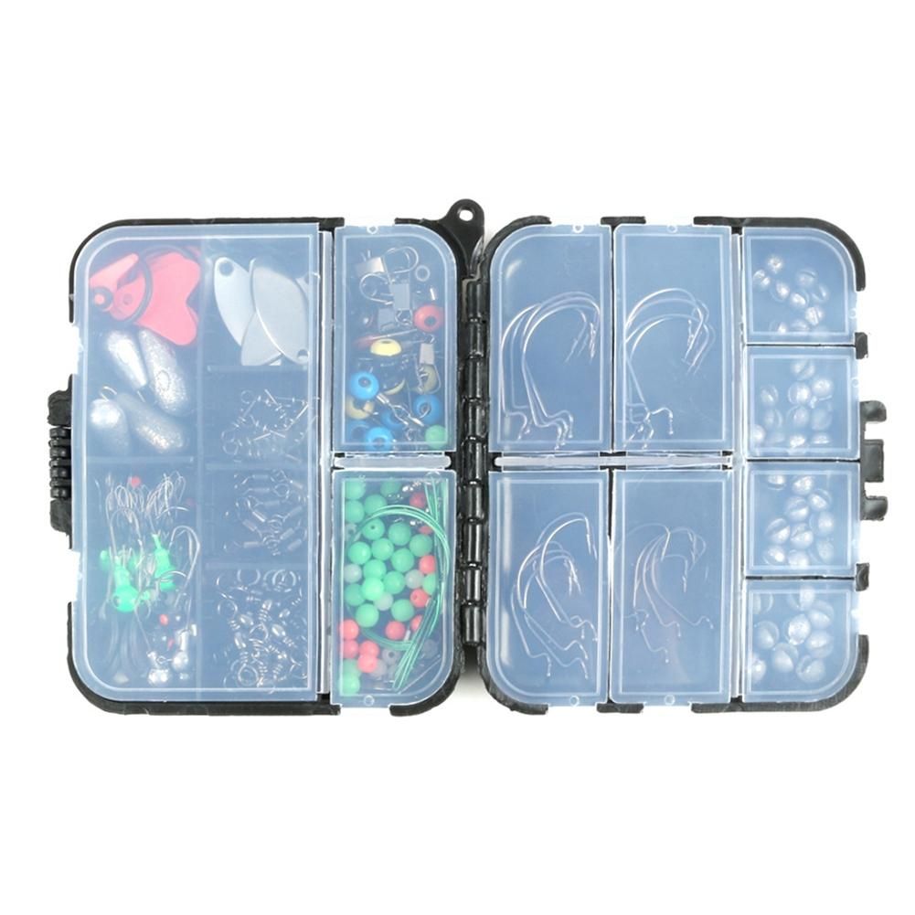 188Pcs Fishing Accessories Set with Tackle box, Including Pl