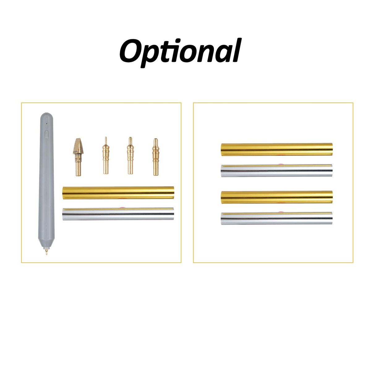 4 Rolls Gold & Silver Hot Foil Paper, Hot Foil Roll Used with Hot Foil Pen