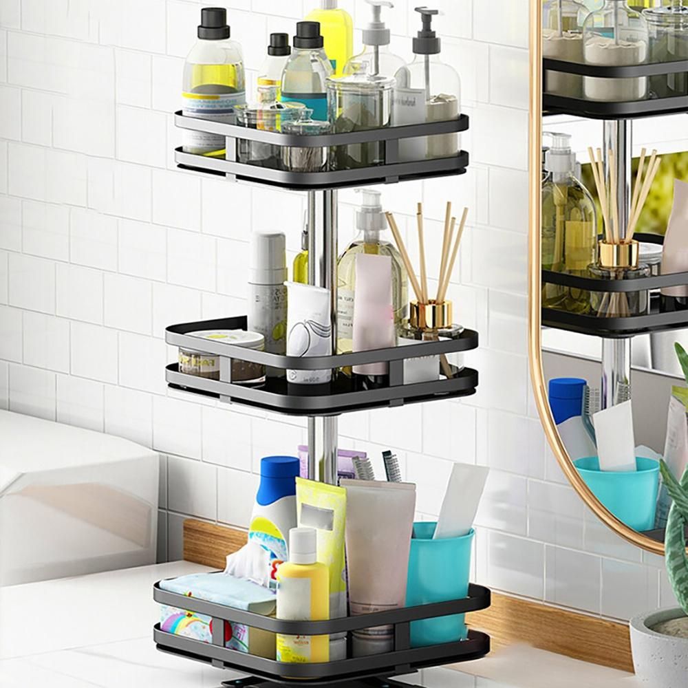 Rotatable Kitchen Spice Container Rack Jar Organizer