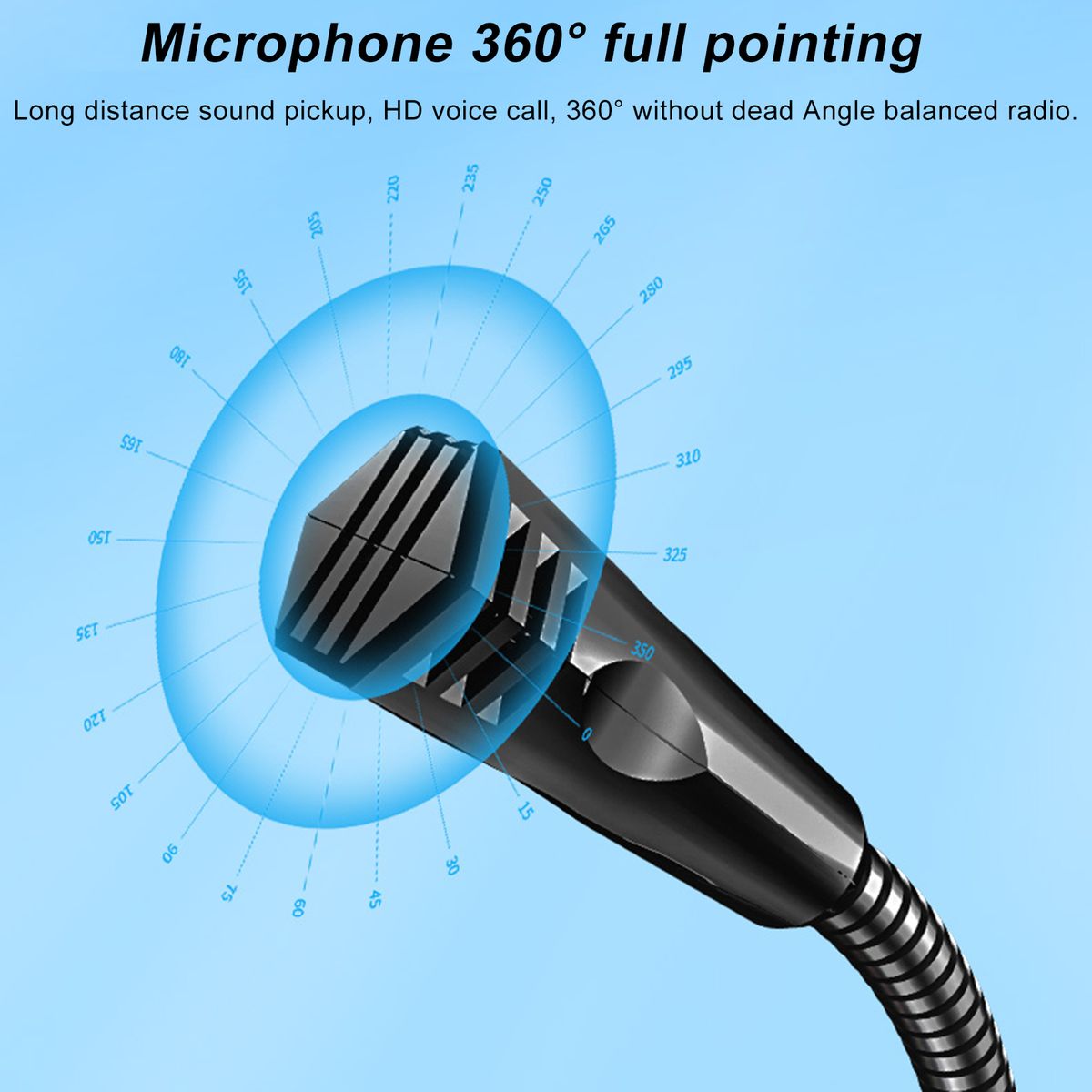 MK08 USB Desk Microphone Plug & Play Professional 360