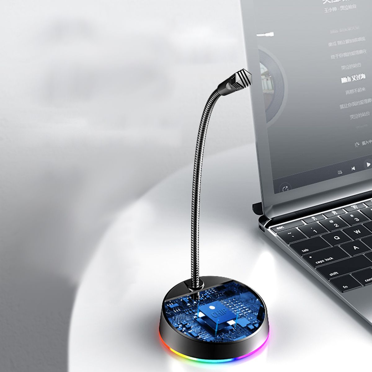 MK08 USB Desk Microphone Plug & Play Professional 360