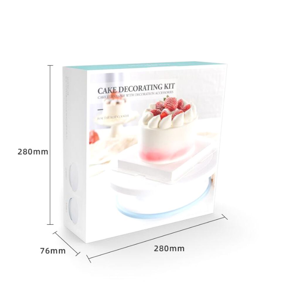 6Pcs Cake Tool Kit 280mm Cake Decorating Rotating Turntable
