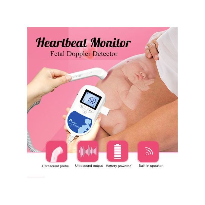 Fetal Doppler Detector Baby Heartbeat Monitor Prenatal Probe