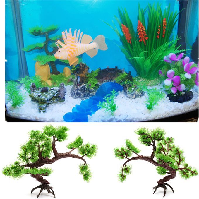 BONSAI PLASTIC TREE FISH TANK AQUARIUM ORNAMENT DECOR